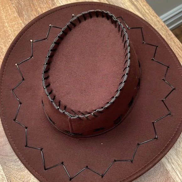 NWOT Brown Western Cowboy Hat main image 4